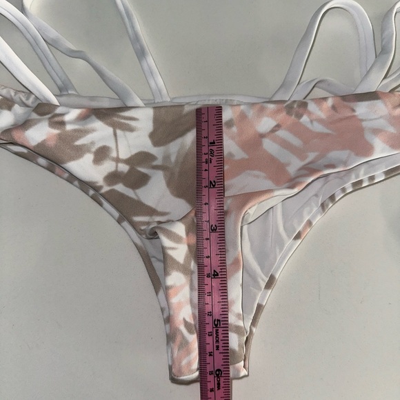 RISE CITY SWIM *Jayde* pink white tie dye strappy bikini bottom S M L - Picture 9 of 11